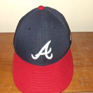 New Era Atlanta Braves Fitted MLB Baseball Cap Size 7 1/8